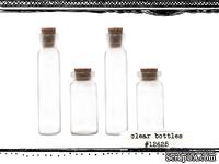 Cтеклянные бутылочки от 7 Gypsies, 4 шт. 12x45мм  и 22x50 мм - ScrapUA.com