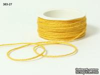 Джутовый шнур Twisted Burlap - Yellow, 1 мм, цвет: желтый, 90 см