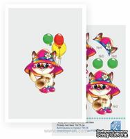 Набор №39 для создания 3D-открытки от Евгения Курдибановская ТМ, Кошечка с шариками, 15х20см