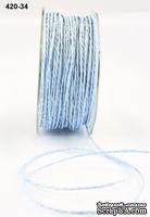 Шнурочек Paper Cord - Light Blue, цвет: голубой светлый, ширина 2 мм, 90 см