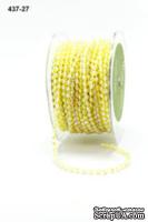 Нить с бусинкам от May Arts - String Beads - Yellow, 4 мм, цвет желтый, длина 90 см
