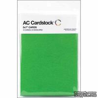 Набор заготовок для открыток и конвертов от AmCrafts - Grass, 12 открыток+12 конвертов А7, цвет зеленый, 12,7x17,78 см