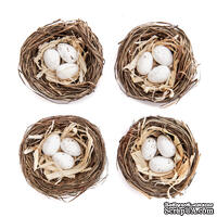 Декоративні гнізда Mini Decorative Nests, 4 шт, dpCraft