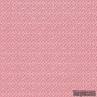 Кардсток с тиснением и внутренним слоем Core'Dinations - Core Impressions - Pink Paislee - Modern Prints - Satin Rose Lattice, 30х30 см