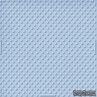 Кардсток с тиснением и внутренним слоем Core'Dinations - Spotted - Tillie Dot - Tranquil Blue, 30х30 см