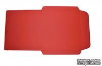 Набор заготовок для изготовления конвертов от ScrapBerry's, 15,5х16, 290 г\м2, Матовый красный, 4 шт