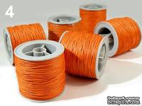 Вощеный шнур, 1 мм, цвет светло-оранжевый, 5 метров