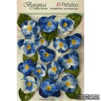 Набор объемных цветов (анютины глазки) Petaloo - Velvet Pansies x 15 - Royal Blue