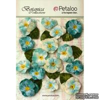 Набор объемных цветов (анютины глазки) Petaloo - Velvet Pansies x 15 - Teal