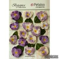 Набор объемных цветов (анютины глазки) Petaloo - Velvet Pansies x 15 - Lavender/Purple