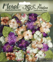 Набор цветов Petaloo - Velvet Hydrangeas Collection Violet, 40 шт.