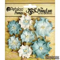 Набор объемных цветов (диких роз) Petaloo - Penny Lane Mini Wild Roses x7 - Robin's Egg Blue