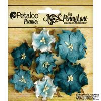 Набор объемных цветов (диких роз) Petaloo - Penny Lane Mini Wild Roses x7 - Teal