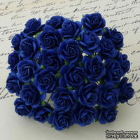 Цветы розочек от Thailand - ROYAL BLUE , 15 мм, 10 шт