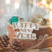 Деревянная фишка ScrapBox - Happy New Year Fl-017