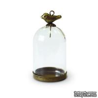 Набор: стеклянный мини-колпак с птичкой от Scrapberry&#039;s - ScrapUA.com