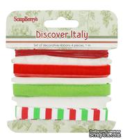 Набор декоративных лент от Scrapberry's - Итальянские каникулы, 4шт. по 1м