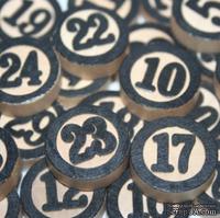 Набор украшений от Maya Road - Wood Bingo Calendar Numbers (адвент календарь), цвет черный, 31 шт.