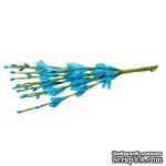Веточки с цветочками, цвет голубой, 20 см, 10шт. - ScrapUA.com