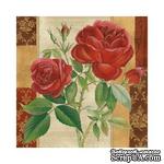 Салфетка &quot;Ветка красной розы&quot;, размер: 33х33 см, 1 шт - ScrapUA.com