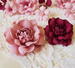 Набір квітів з тканини, рожево-вишневий, 2,5 см - 5см (18 шт.) - ScrapUA.com